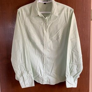 Jacob green striped shirt, size XL